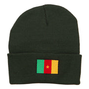 Cameroon Flag Embroidered Beanie