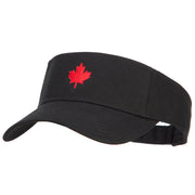 Canada Logo Maple Leaf Embroidered Cotton Sun Visor