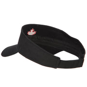 Canada Logo Maple Leaf Embroidered Cotton Sun Visor