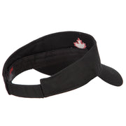 Canada Logo Maple Leaf Embroidered Cotton Sun Visor