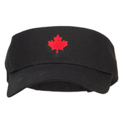 Canada Logo Maple Leaf Embroidered Cotton Sun Visor