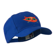 Halloween Cat with Green Eyes Embroidered Cap