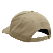 Lineal Dog and Cat Embroidered Solid Cotton Twill Prostyle Cap - Khaki OSFM