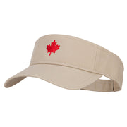 Canada Logo Maple Leaf Embroidered Cotton Sun Visor