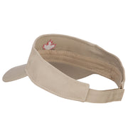 Canada Logo Maple Leaf Embroidered Cotton Sun Visor