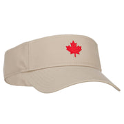 Canada Logo Maple Leaf Embroidered Cotton Sun Visor