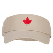 Canada Logo Maple Leaf Embroidered Cotton Sun Visor