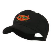 Halloween Cat with Green Eyes Embroidered Cap