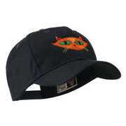 Halloween Cat with Green Eyes Embroidered Cap