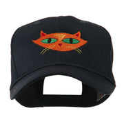 Halloween Cat with Green Eyes Embroidered Cap