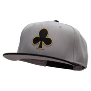 Black Clubs Patched Wool Blend Pro Style 2 Tone Snapback - Black-Grey OSFM