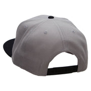 Black Clubs Patched Wool Blend Pro Style 2 Tone Snapback - Black-Grey OSFM