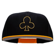 Black Clubs Patched Wool Blend Pro Style 2 Tone Snapback - Gold-Black OSFM