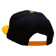 Black Clubs Patched Wool Blend Pro Style 2 Tone Snapback - Gold-Black OSFM