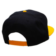 Black Clubs Patched Wool Blend Pro Style 2 Tone Snapback - Gold-Black OSFM