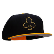 Black Clubs Patched Wool Blend Pro Style 2 Tone Snapback - Gold-Black OSFM