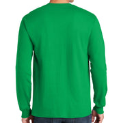 Black and White Husky Graphic Design Men's Big Size Ultra Cotton Long Sleeve T-Shirt - Irish-Green XS