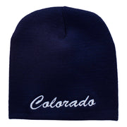 Colorado Embroidered Short Beanie