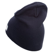 US Marine Corps Retired Symbol Embroidered 8 Inch Short Beanie Made in USA - Navy OSFM