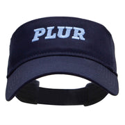 PLUR Embroidered Cotton Twill Sun Visor