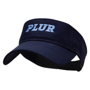 PLUR Embroidered Cotton Twill Sun Visor