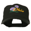 Ohio Carnation Flower Embroidered Cap