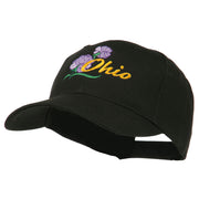 Ohio Carnation Flower Embroidered Cap