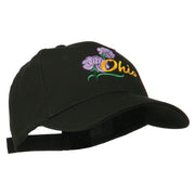 Ohio Carnation Flower Embroidered Cap