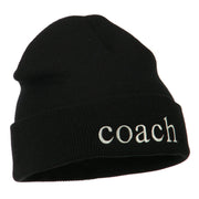 Coach Embroidered Long Beanie