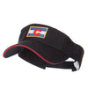 Colorado Flag Embroidered Cotton Sandwich Visor