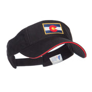 Colorado Flag Embroidered Cotton Sandwich Visor