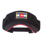 Colorado Flag Embroidered Cotton Sandwich Visor