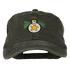 Christmas Ornament Snowman Embroidered Washed Dyed Cap