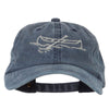 Canoe Outline Embroidered Washed Buckle Cap