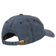 Canoe Outline Embroidered Washed Buckle Cap