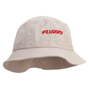 Flurry Embroidered Pigment Dyed Bucket Hat - Khaki OSFM