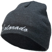 Colorado Embroidered Short Beanie