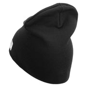 US Marine Corps Retired Symbol Embroidered 8 Inch Short Beanie Made in USA - Black OSFM