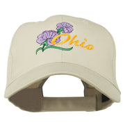 Ohio Carnation Flower Embroidered Cap