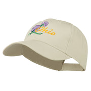 Ohio Carnation Flower Embroidered Cap