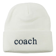 Coach Embroidered Long Beanie