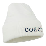 Coach Embroidered Long Beanie