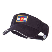 Colorado Flag Embroidered Cotton Sandwich Visor