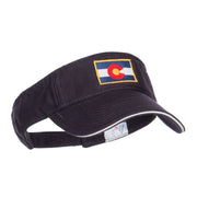 Colorado Flag Embroidered Cotton Sandwich Visor