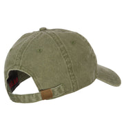 Canoe Outline Embroidered Washed Buckle Cap