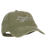 Canoe Outline Embroidered Washed Buckle Cap