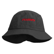 Flurry Embroidered Pigment Dyed Bucket Hat - Black OSFM