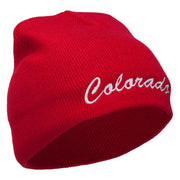 Colorado Embroidered Short Beanie