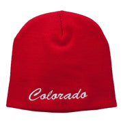 Colorado Embroidered Short Beanie