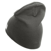 US Marine Corps Retired Symbol Embroidered 8 Inch Short Beanie Made in USA - Charcoal OSFM